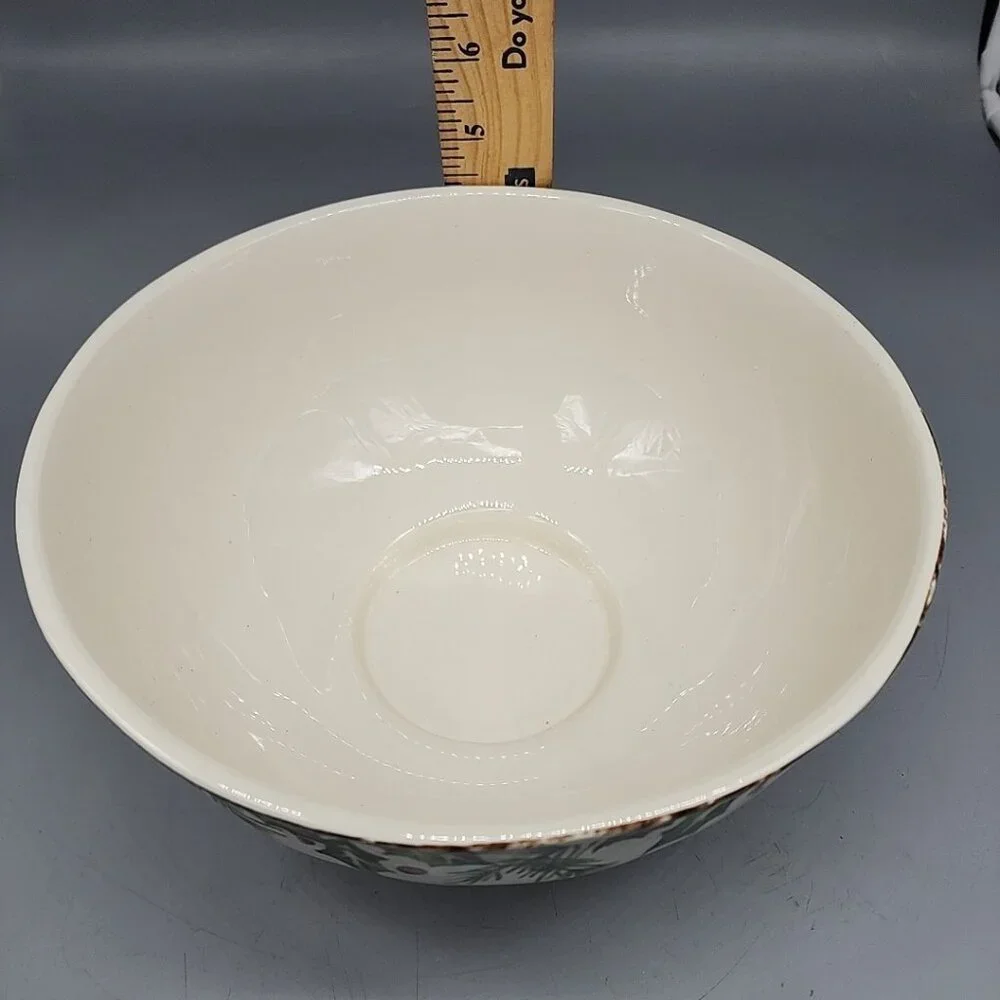 Pier 1 Winters Wonder Serving Bowl 8 1/2” Ceramic Christmas Excellent Condition